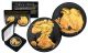 Black RUTHENIUM 2-Sided 1916-1947 Original AU WALKING LIBERTY SILVER HALF DOLLAR with 24KT Gold Clad Highlights Obverse & Reverse  * 2-Sided Blackout Edition *