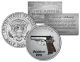 WALTHER PPK Gun Firearm JFK Kennedy Half Dollar US Colorized Coin