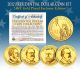 2012 Presidential $1 Dollar U.S. 24K GOLD PLATED - Complete 4-Coin Set - with Capsules