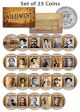 WILD WEST - OLD WEST OUTLAWS - Complete Set of 23 U.S. JFK Kennedy Half Dollar Colorized Coins