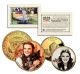 Wizard of Oz JUDY GARLAND Kansas Quarter & JFK Half Dollar 2-Coin Set 24K Gold Plated - Officially Licensed