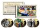 Wizard of Oz MOVIE SCENES 24KGold Plated Kansas State Quarters US 3-Coin Set - Officially Licensed