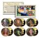 WIZARD OF OZ Kansas US Statehood Quarter US 24K Gold Plated 6-Coin Set - Officially Licensed