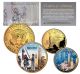 WORLD TRADE CENTER 10th Anniversary 9/11 NY Quarter & JFK Half Dollar 2-Coin Set 24K Gold Plated