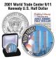 WORLD TRADE CENTER 2001 WTC 9/11 * Original * U.S. MINT 2001 JFK KENNEDY HALF DOLLAR Coin with Display BOX & COA